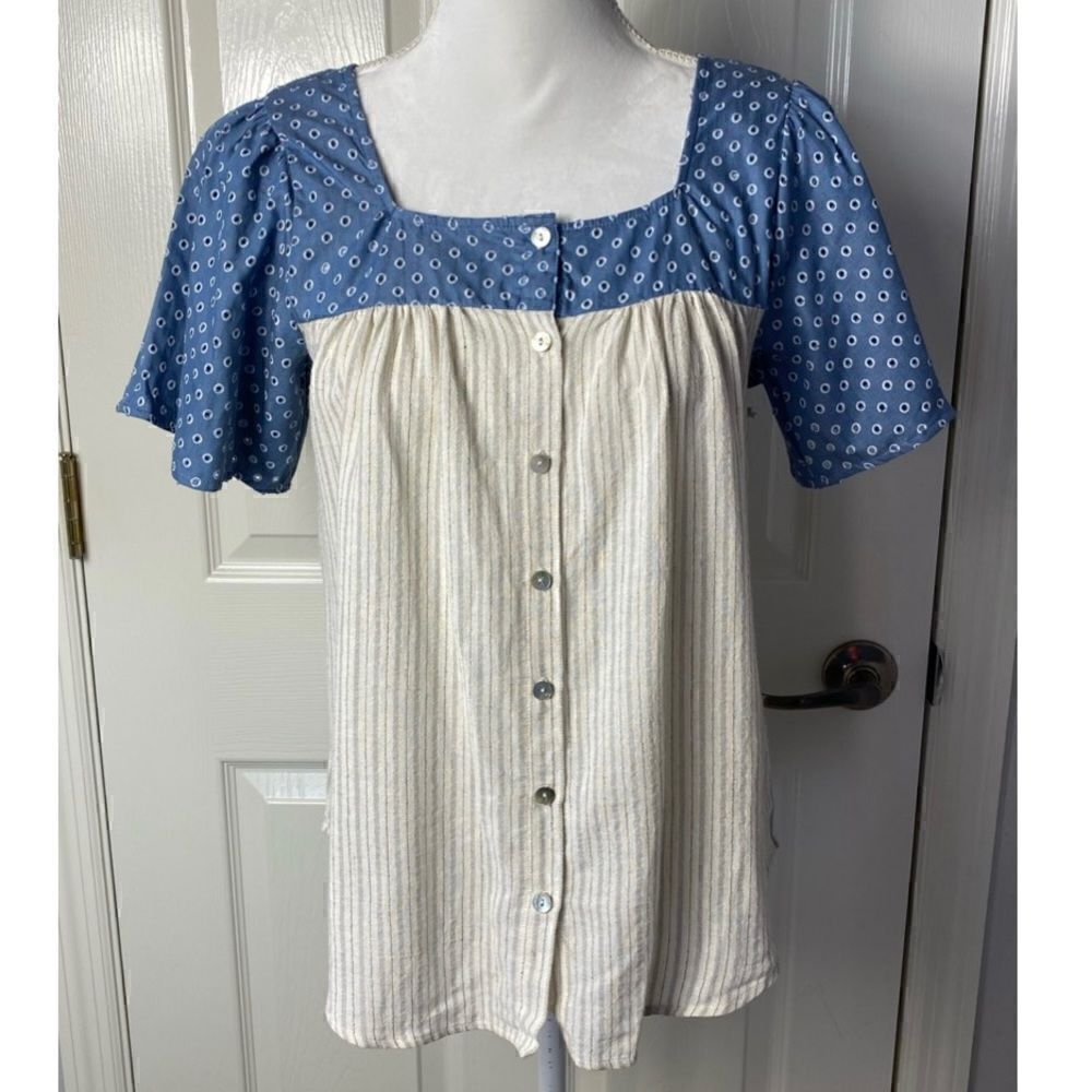 DEPT222 MEDIUM INDIGO SURF TOP NWT